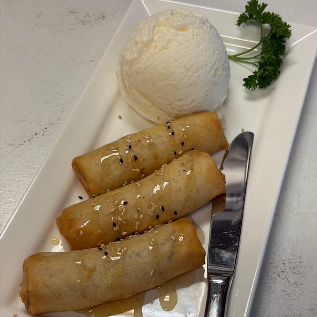 Fried Banana Ice Cream.
